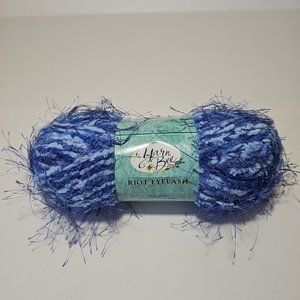 NEW Yarn Bee Riot Eyelash Blue Moon #22 Art #82 3.5 oz Skein 120 Yards